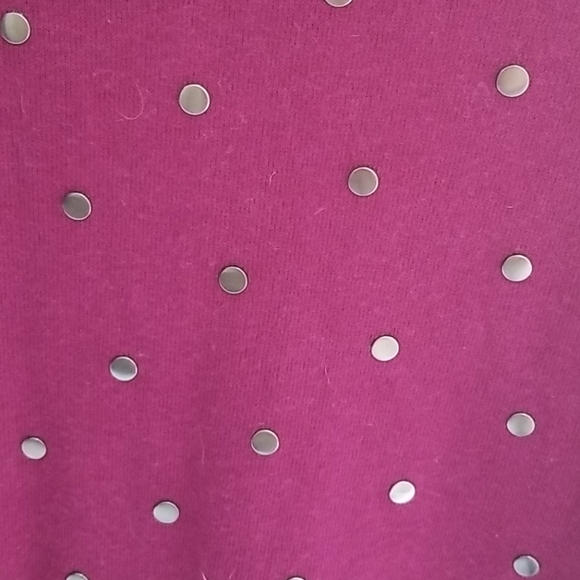 Caslon burgundy rivet cashmere sweater! Sz… - Picture 2 of 11